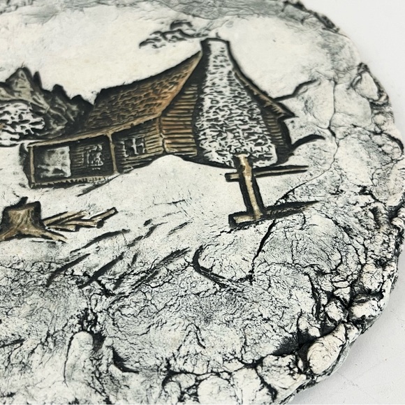 Shapes of Clay Mt St Helens Ash Cabin Plaque Art Wall Hanging Decor Signed Stan - Picture 6 of 9